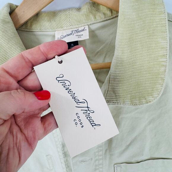 Universal Thread Chore Jacket XL NWT Off-White Corduroy Collar Lightweight - Picture 4 of 10